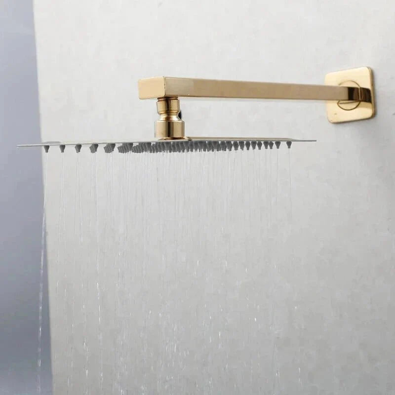 Colonne de douche encastrée avec pommeau moderne et design épuré