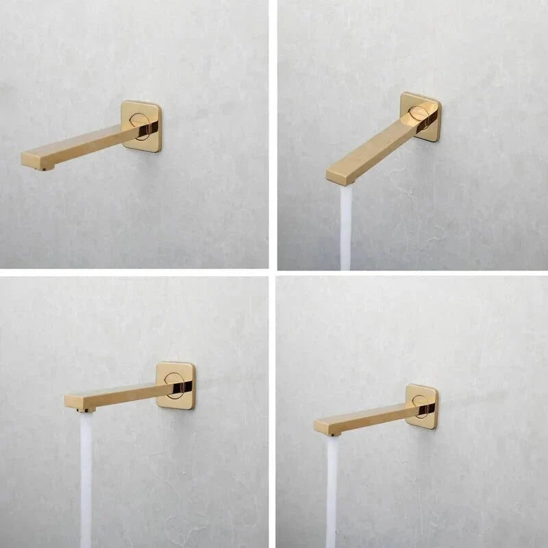 Installation de douche encastrée sans tuyaux visibles, esthétique minimaliste