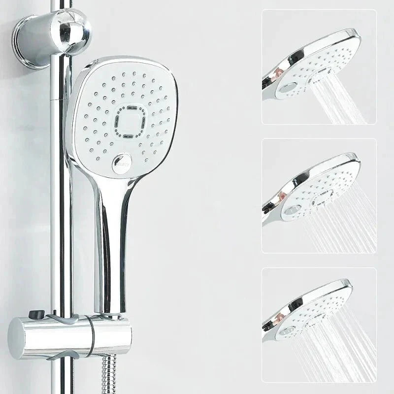 Colonne de douche avec finition chromée brillante