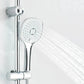 Système de douche montrant le mécanisme anti-calcaire