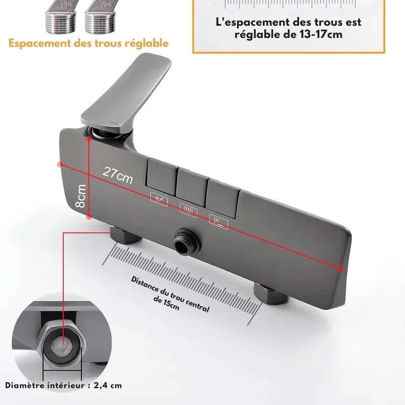 Colonne de Douche en Laiton colonne douche laiton dore vue de face vue 32