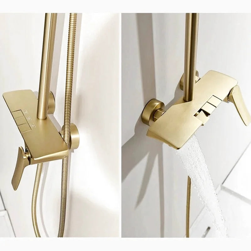 Colonne de Douche en Laiton colonne douche laiton dore vue de détail