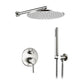 Colonne de douche encastrable avec robinetterie en chrome poli