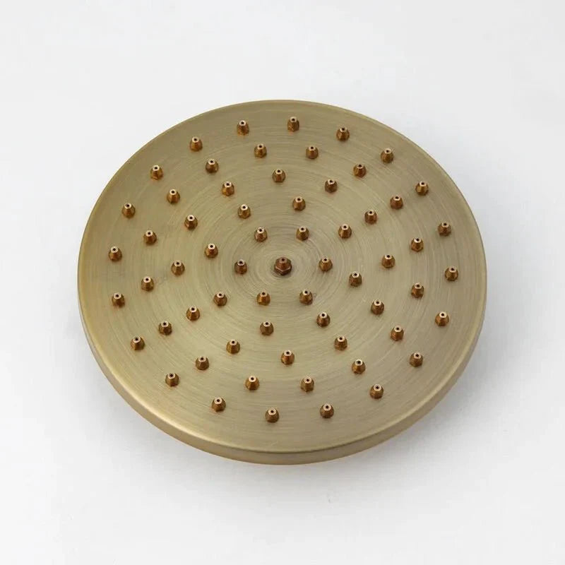 Vue de face d'une colonne de douche encastrable en laiton