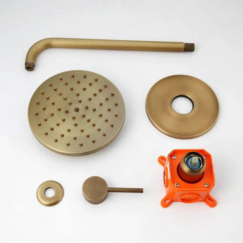 Installation encastrée d'une colonne de douche en laiton résistant