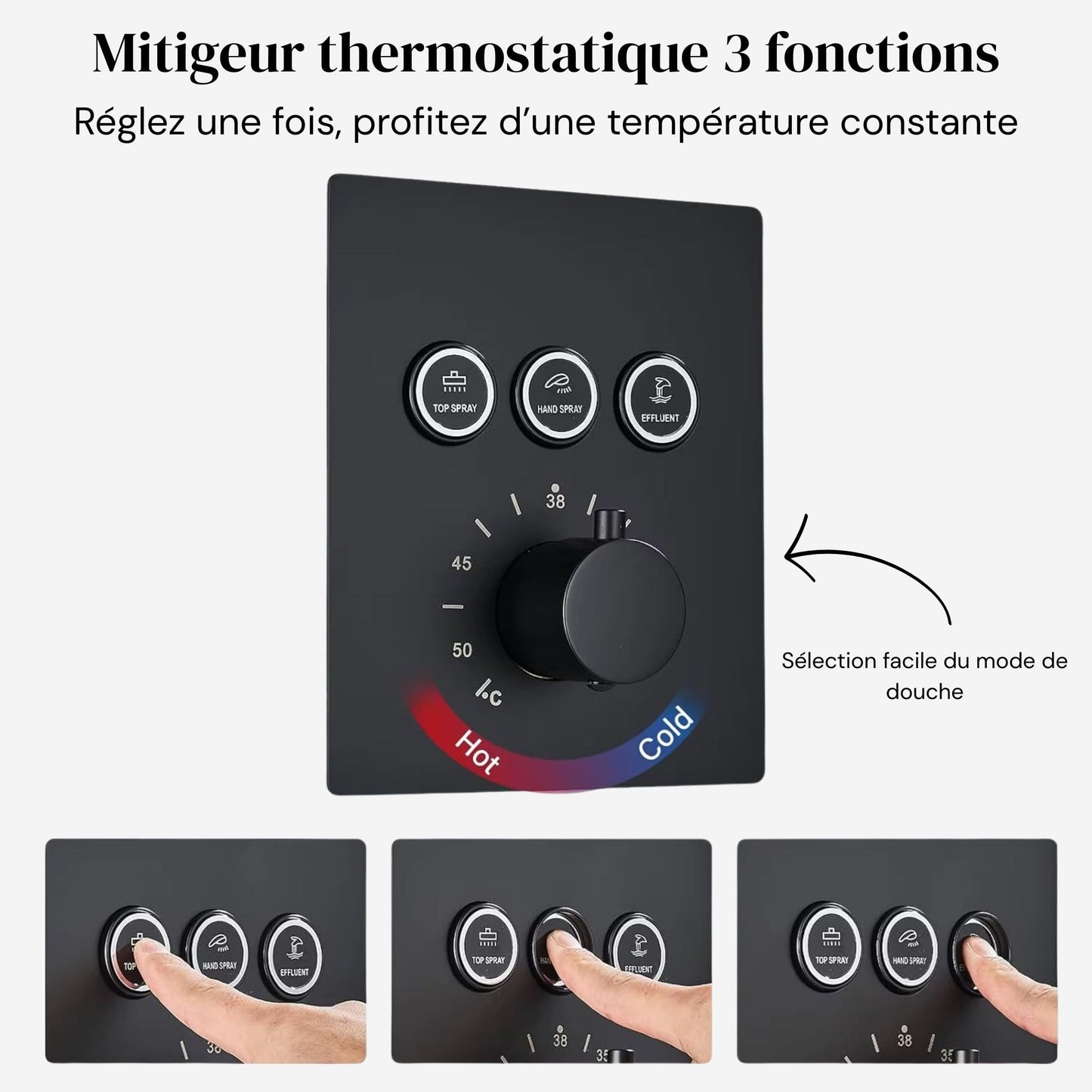 Colonne de Douche Led Encastrable colonne douche encastrable luxe vue du matériau