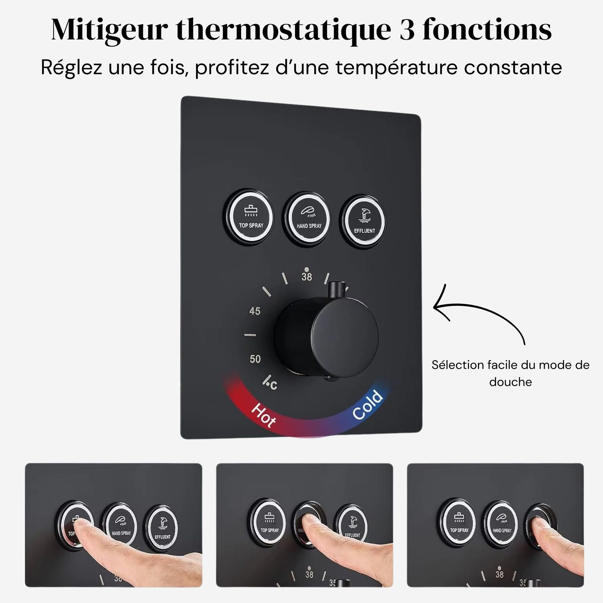 Colonne de Douche Led Encastrable colonne douche encastrable luxe vue du matériau