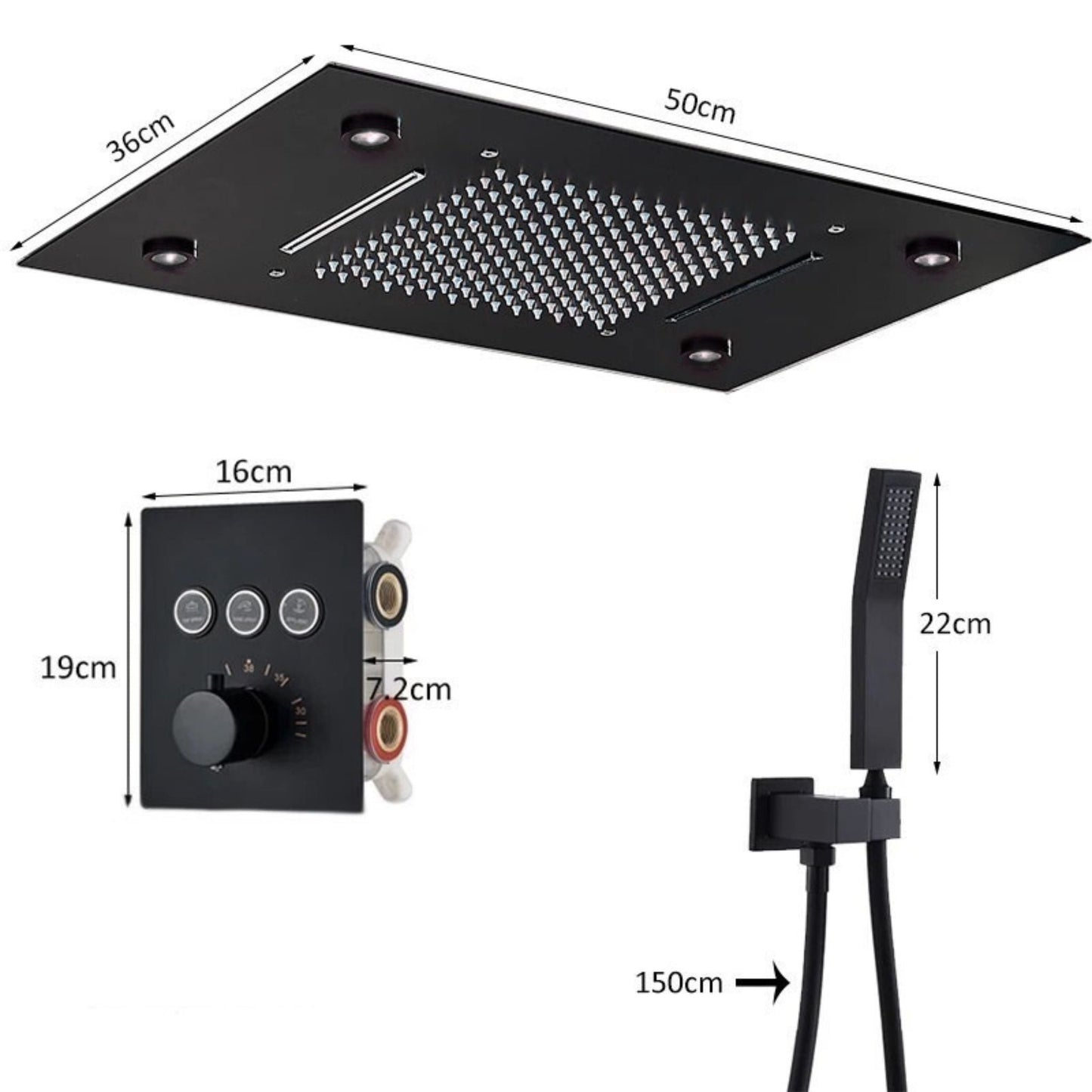 Colonne de Douche Led Encastrable colonne douche encastrable luxe vue du matériau vue 20