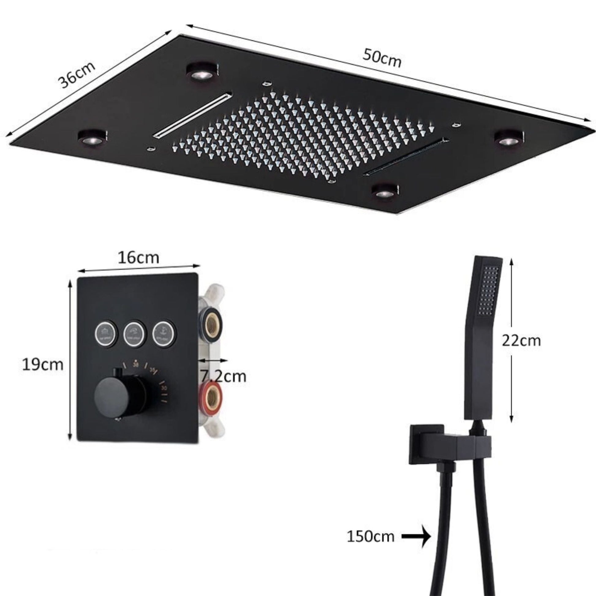 Colonne de Douche Led Encastrable colonne douche encastrable luxe vue du matériau vue 20