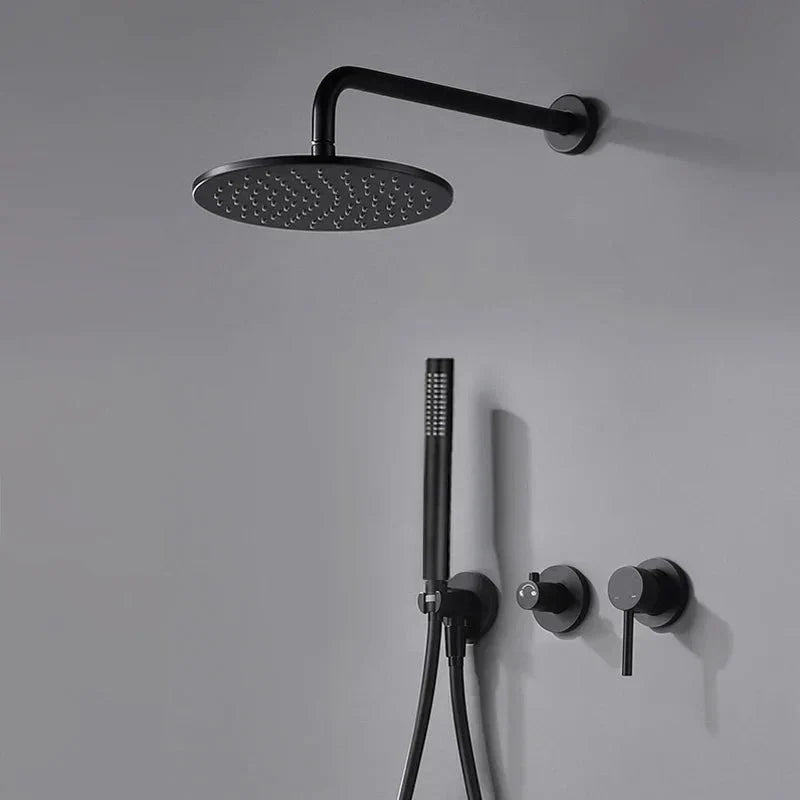 Détail de la finition mate de la colonne de douche encastrée