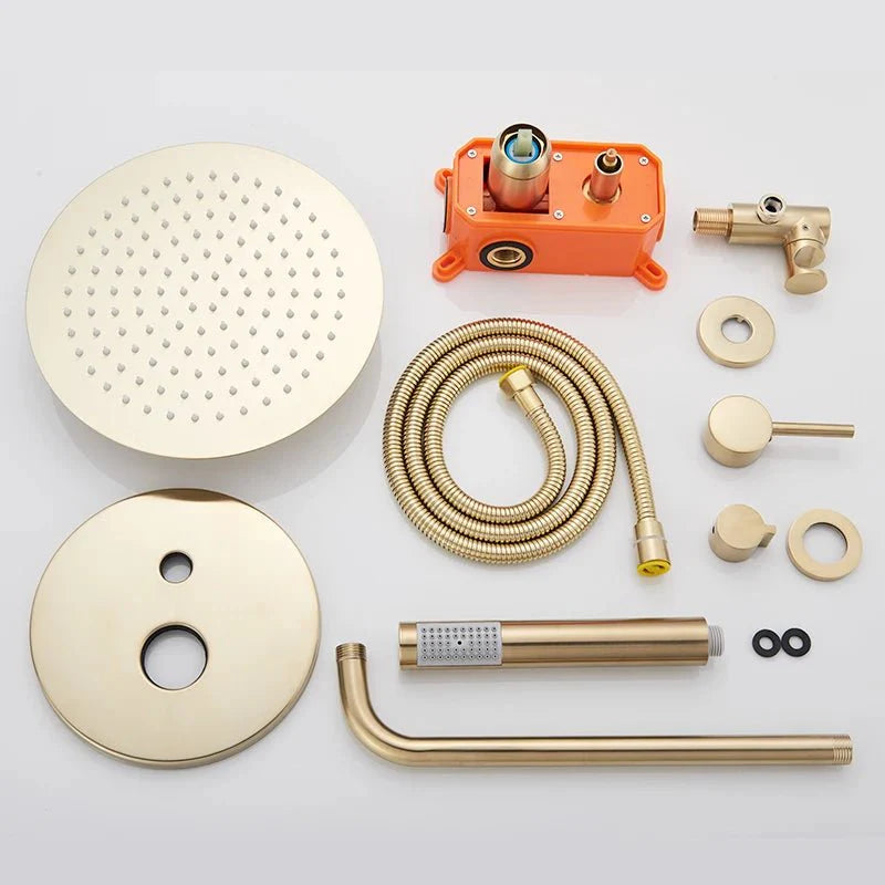 Mitigeur en laiton doré avec sélecteur deux voies