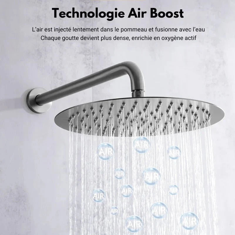 Installation facile de la colonne de douche encastrée de 30 cm