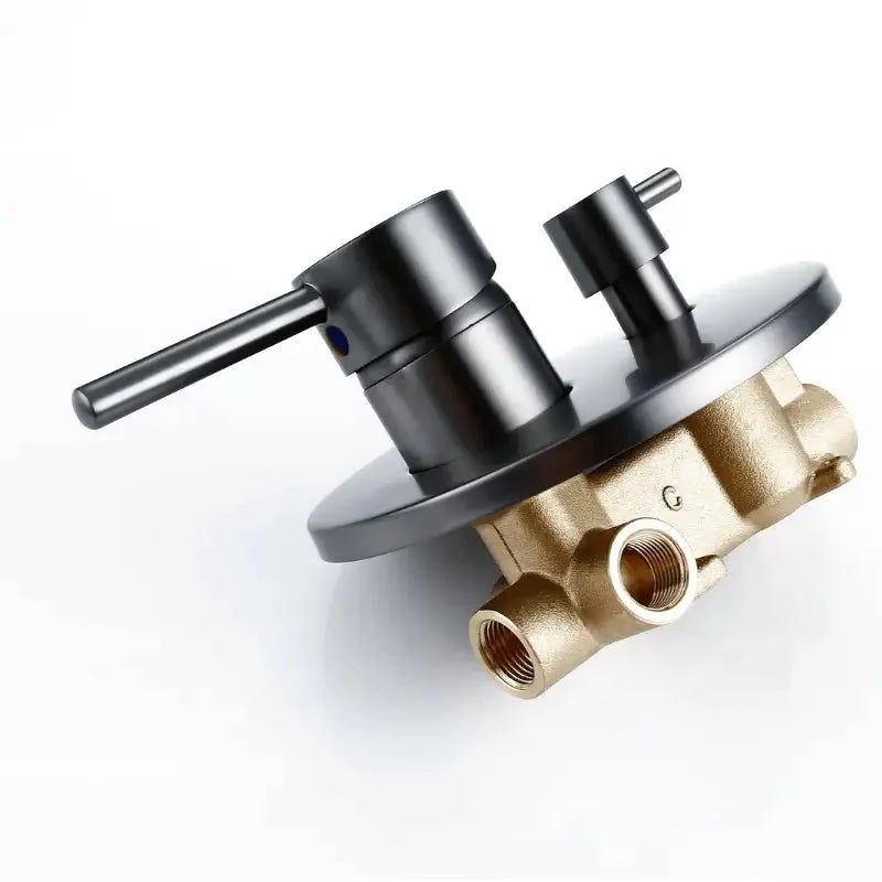 Colonne de douche encastrée avec pommeau de douche élégant et minimaliste