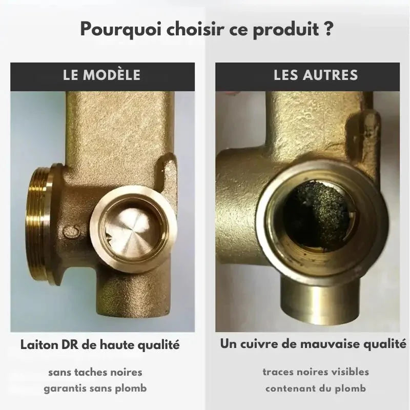 Vue d'ensemble d'une salle de bain équipée d'une colonne de douche encastrée