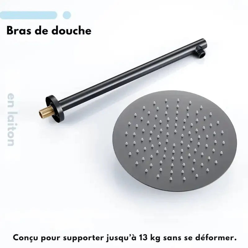 Système de douche encastré avec jets anti-calcaire visibles