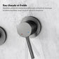 Gros plan sur le mitigeur mécanique d'une colonne de douche encastrée