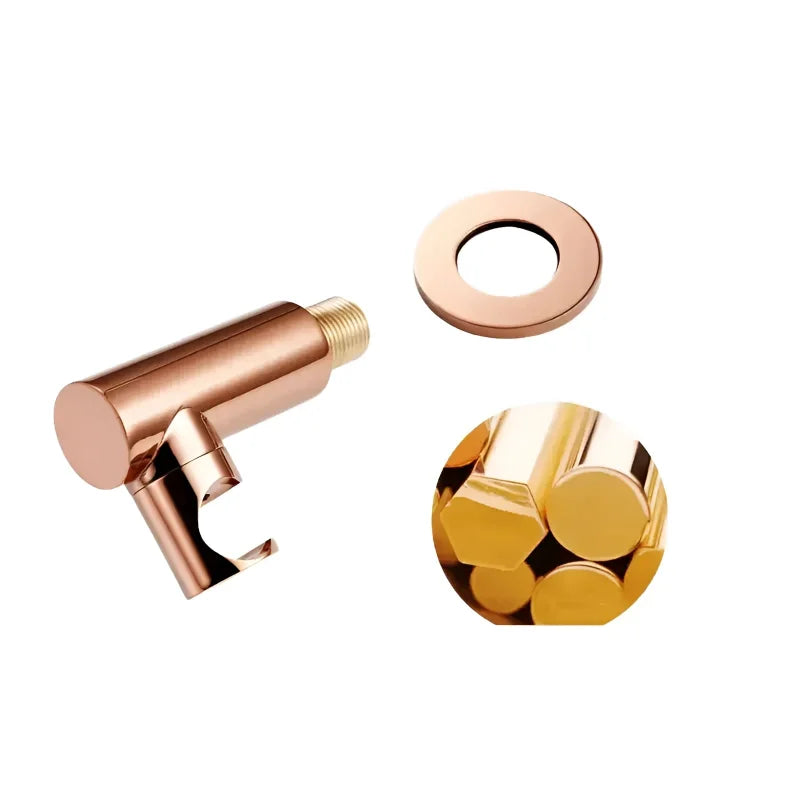 Vue d'ensemble de la colonne de douche installée au mur