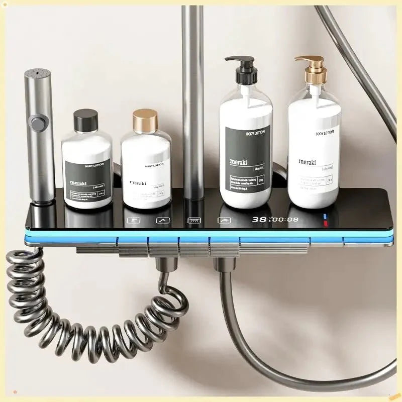 Système anti-calcaire intégré au pommeau