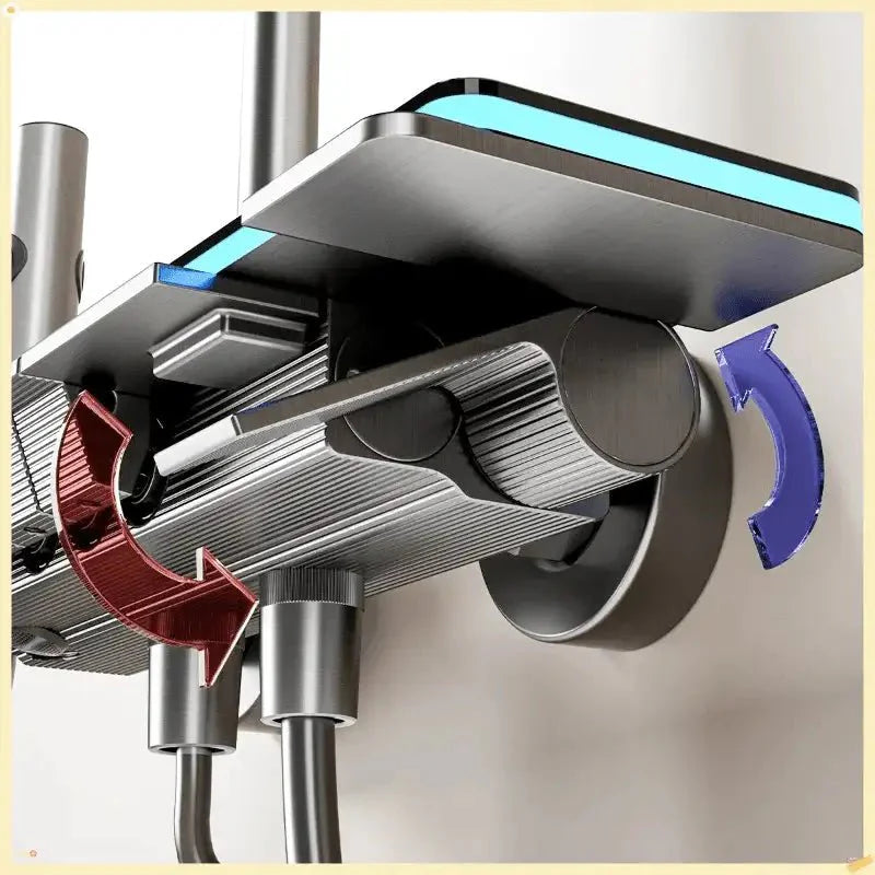 Vue rapprochée du système de fixation mural