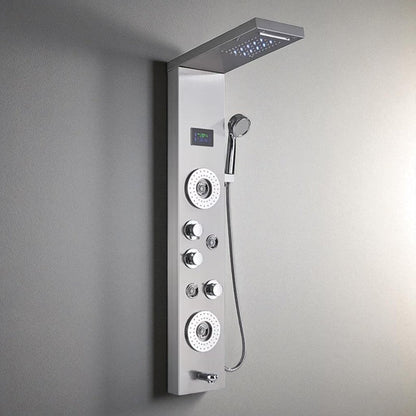 Dimensions détaillées de la colonne de douche et de ses composants