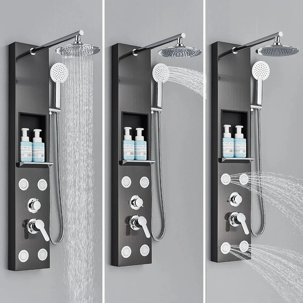 Commandes simples pour sélectionner les fonctions de douche