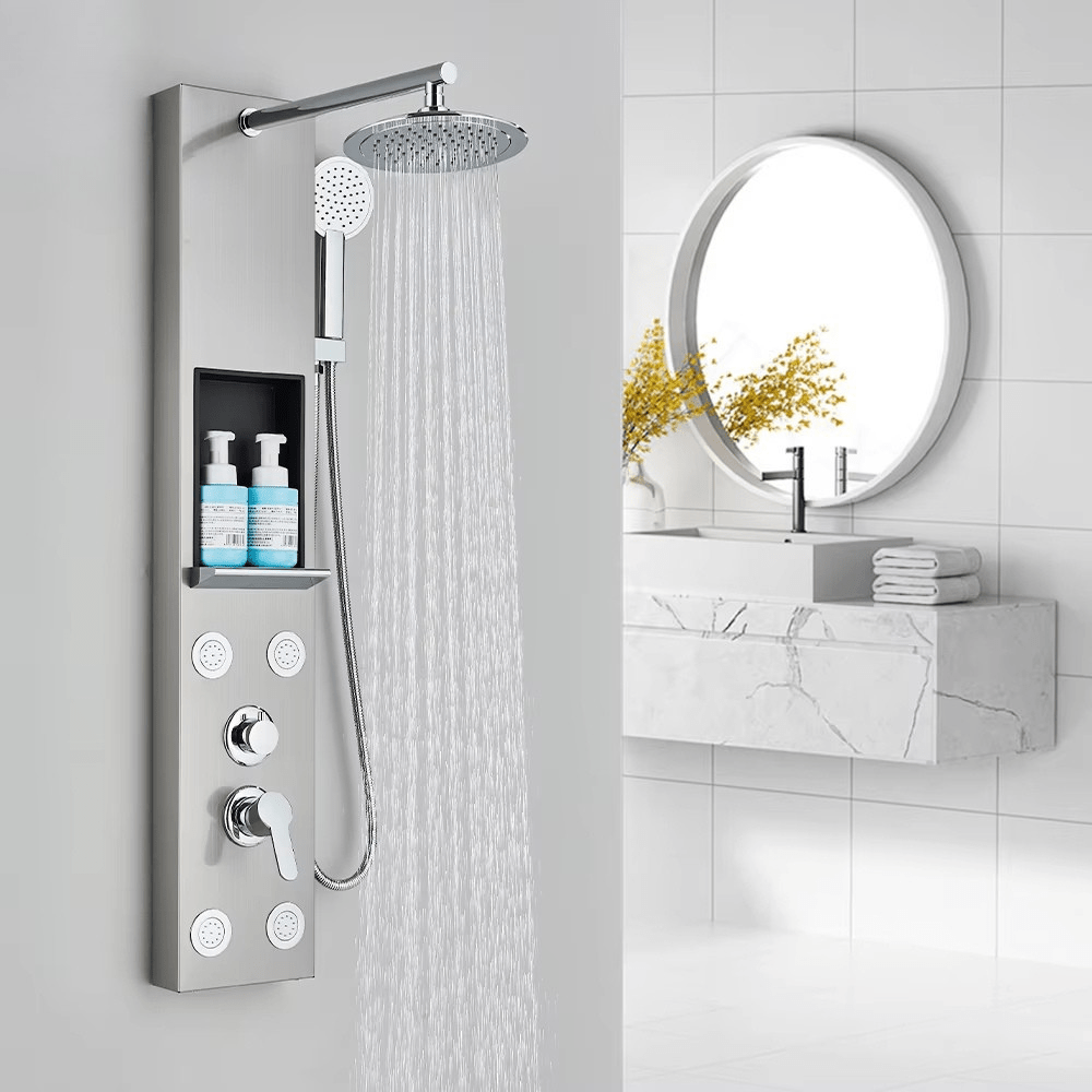 Dimensions de la colonne de douche et niche de rangement