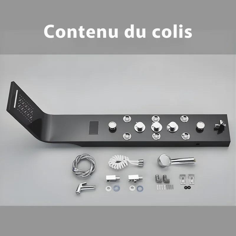 Détail du matériau résistant à la rouille de la colonne de douche