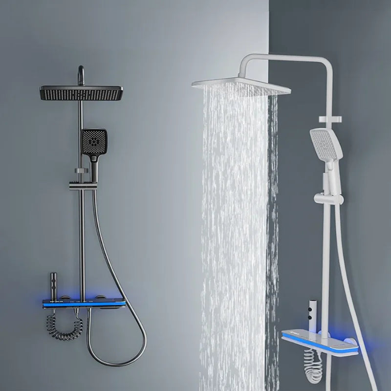 Installation facile de la colonne de douche sur mur carrelé