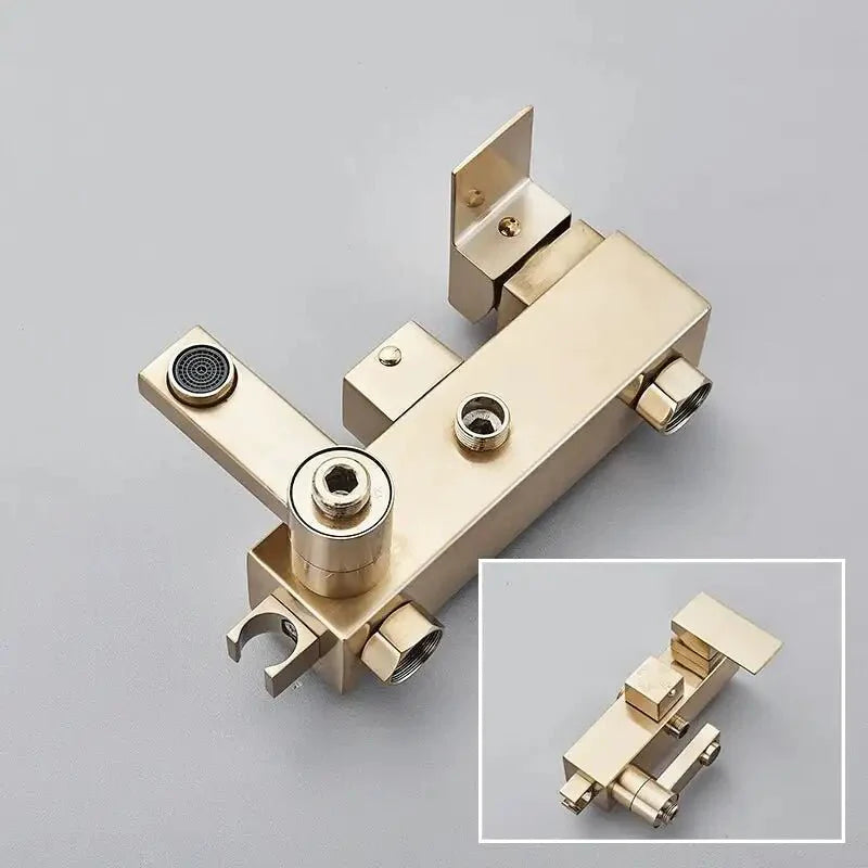 Ensemble de douche avec support mural et flexible en métal résistant