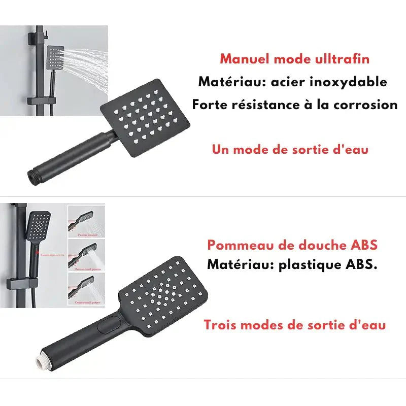 Système de fixation de la colonne de douche pour une installation facile