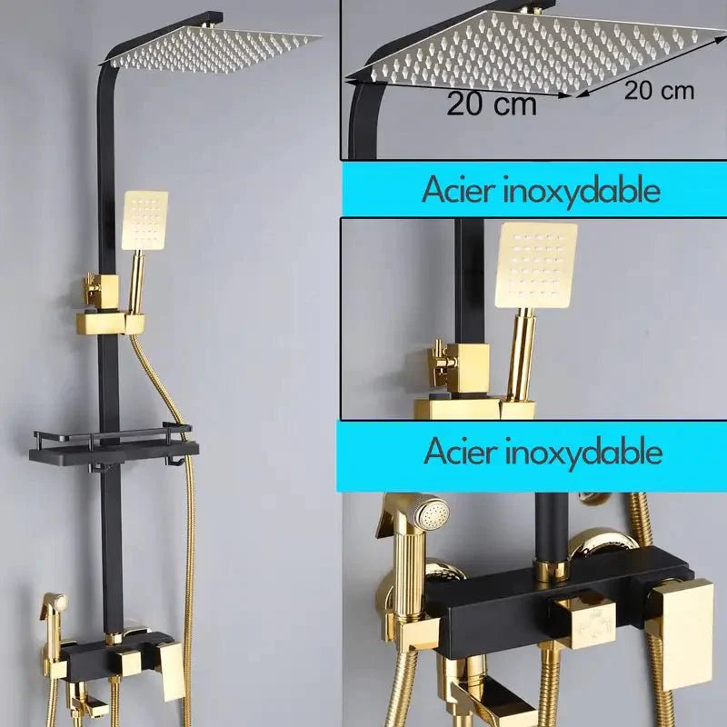 Installation facile de la colonne de douche sur mur existant