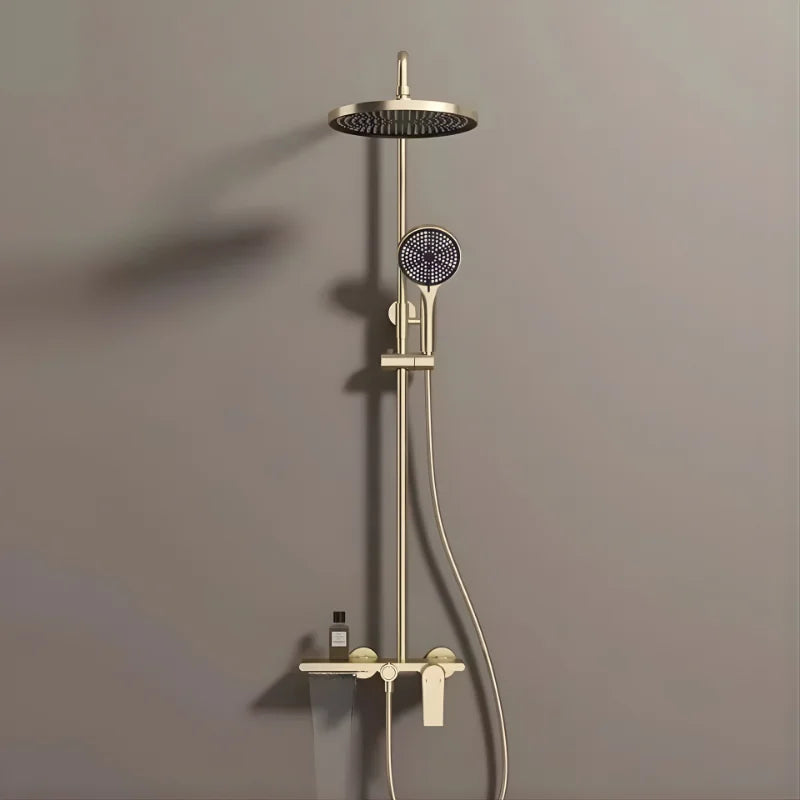 Vue détaillée du mécanisme de réglage de la douche