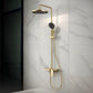 Colonne de douche en or brossé avec pommeau moderne