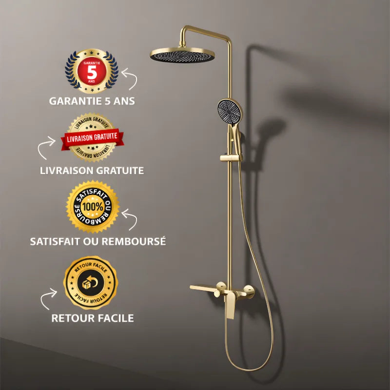 Gros plan sur le design épuré du mitigeur