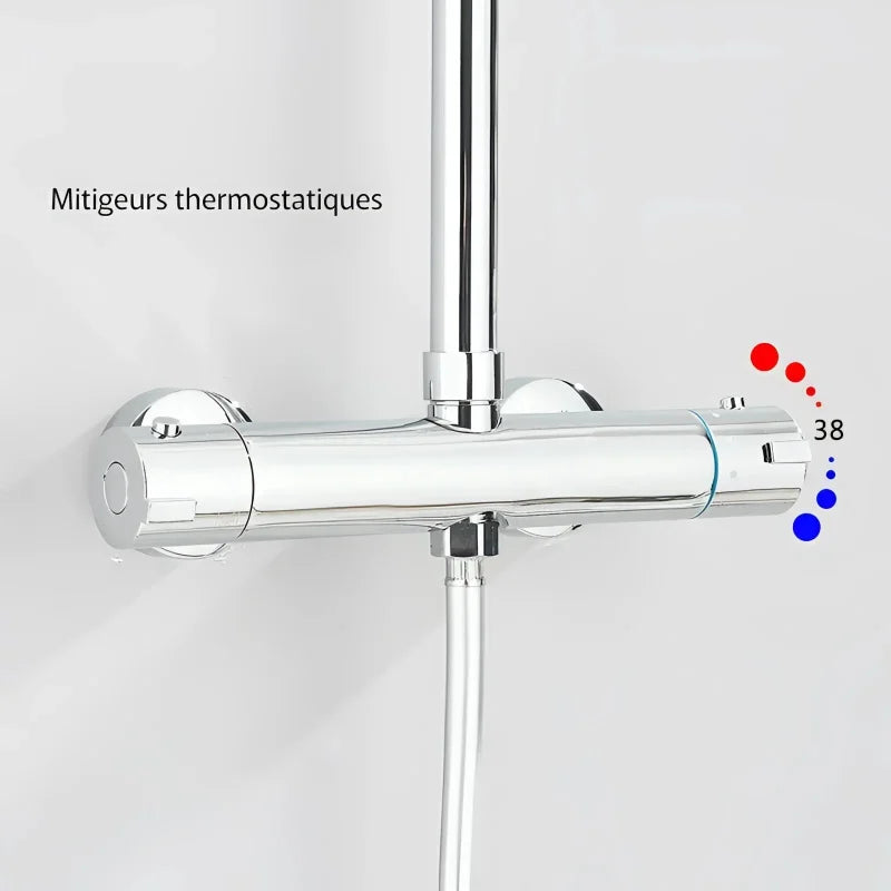Système de fixation sans perçage pour colonne de douche