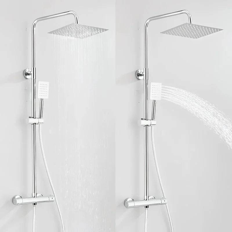 Détail du bouton anticalcaire sur le mitigeur de douche