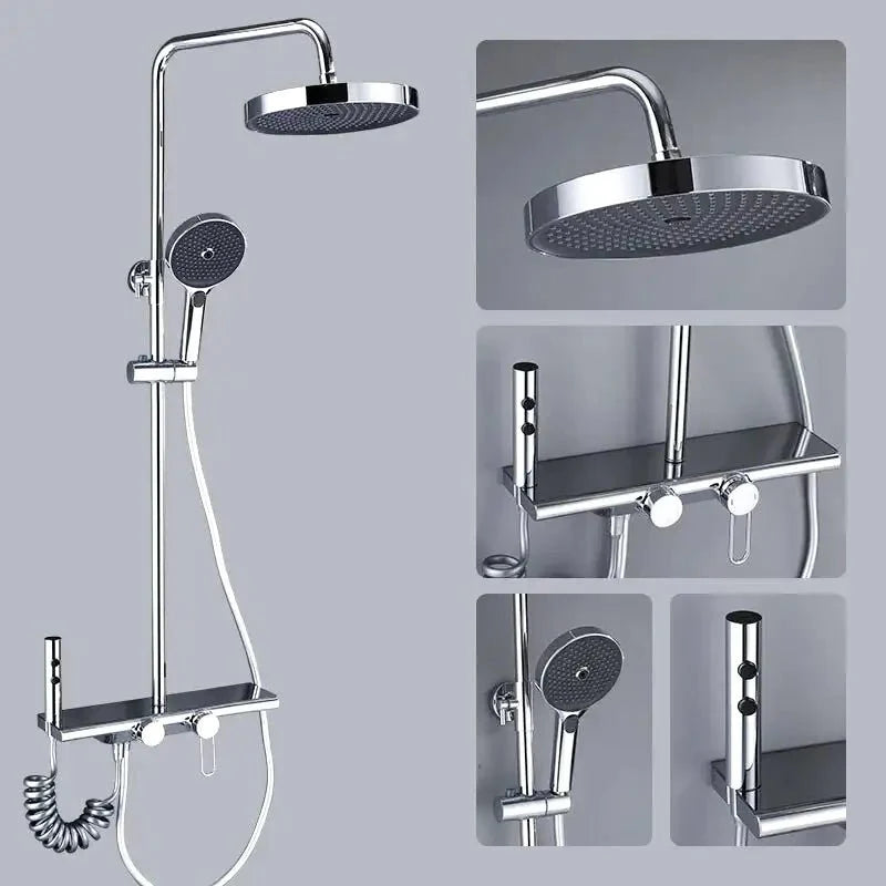 Colonne de Douche Thermostatique colonne douche thermostatique acier finitions visibles vue 29