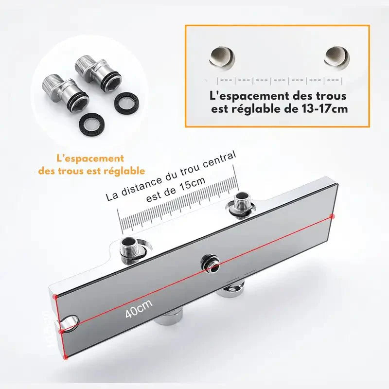 Colonne de Douche Thermostatique colonne douche thermostatique acier vue rapprochée vue 20