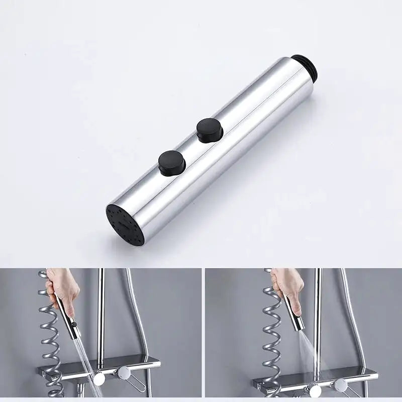 Colonne de Douche Thermostatique colonne douche thermostatique acier vue de face vue 15