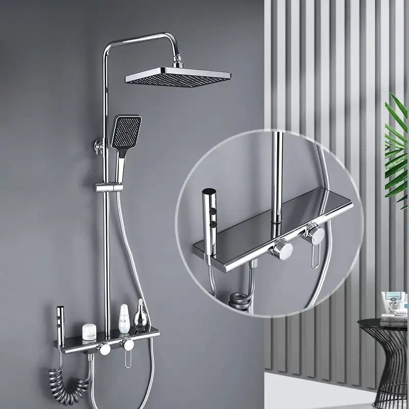 Colonne de Douche Thermostatique colonne douche thermostatique acier vue du matériau vue 30