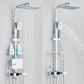 Pommeau de douche large pour effet pluie relaxant