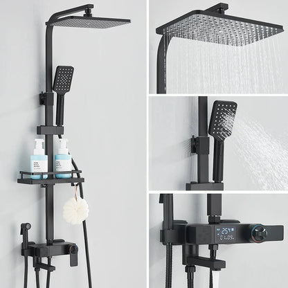 Colonne de douche moderne avec mitigeur intégré