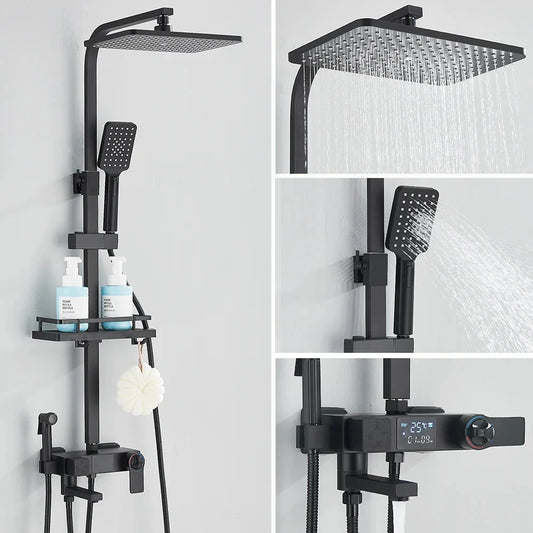 Colonne de douche moderne avec mitigeur intégré