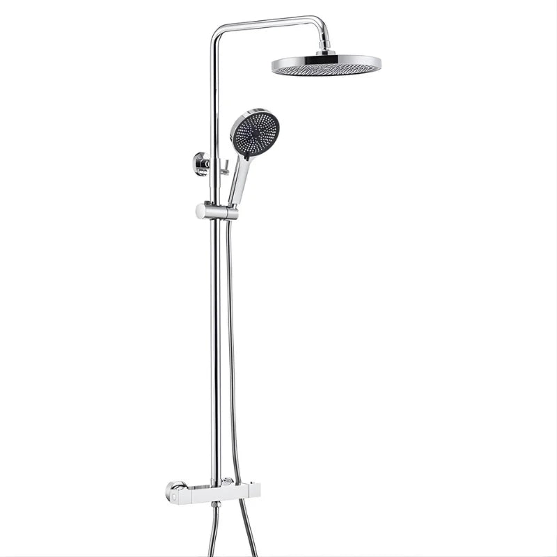 Mitigeur carré en chrome avec réglage thermostatique