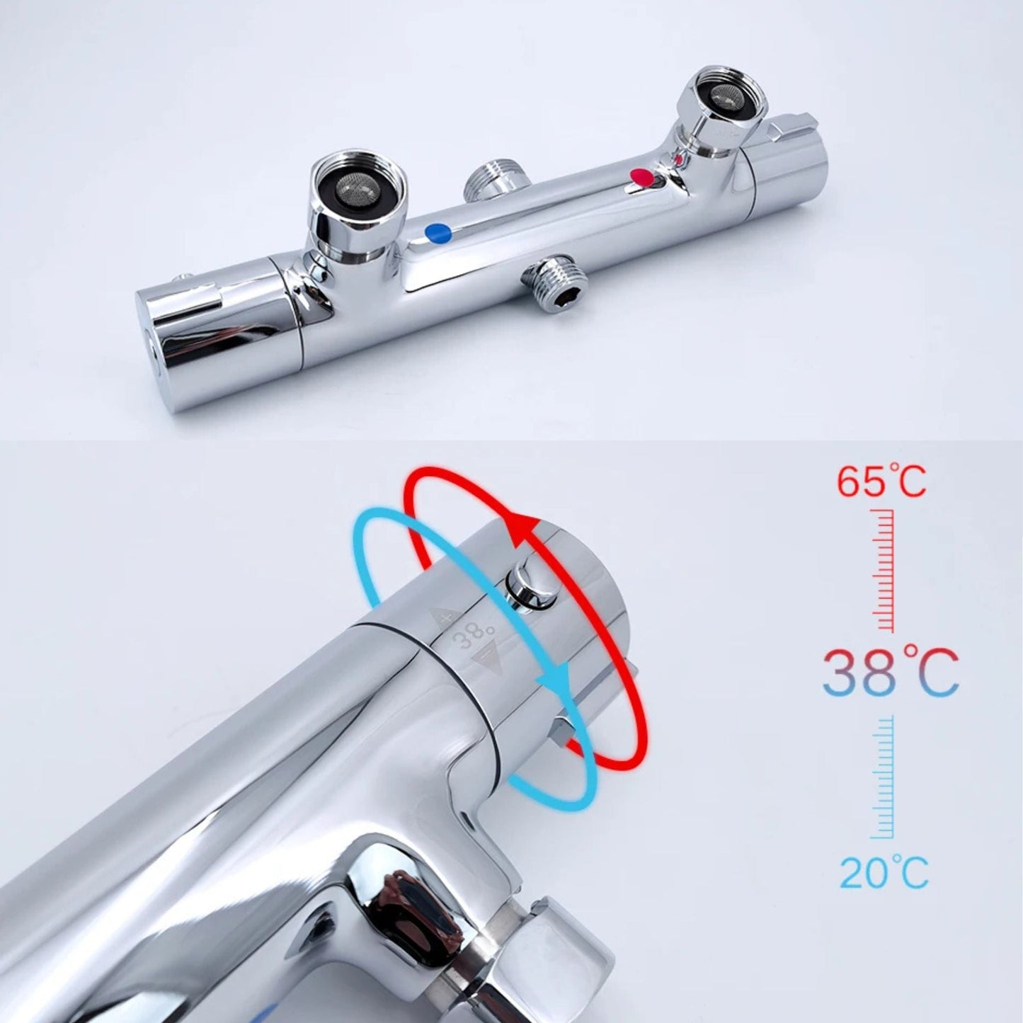 Douchette à main ergonomique avec flexible inox de 1,5 mètre
