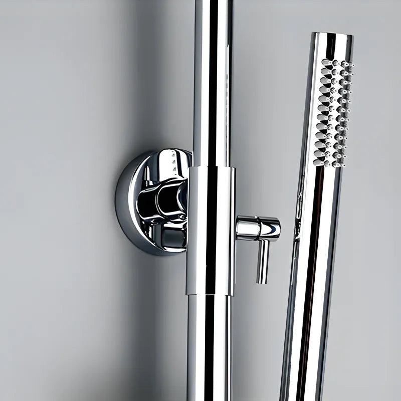 Colonne de Douche Thermostatique colonne douche thermostatique rose vue de face vue 13