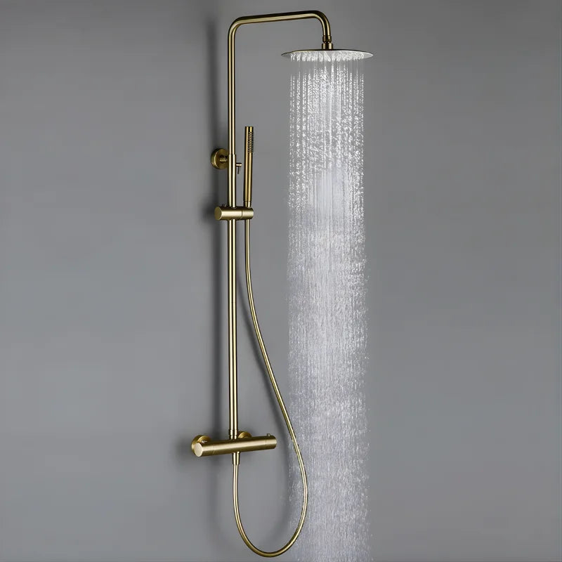 Colonne de Douche Thermostatique colonne douche thermostatique rose vue latérale vue 18