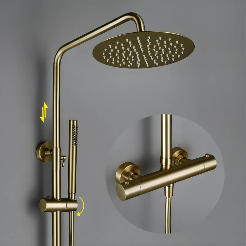 Colonne de Douche Thermostatique colonne douche thermostatique rose vue de face vue 21