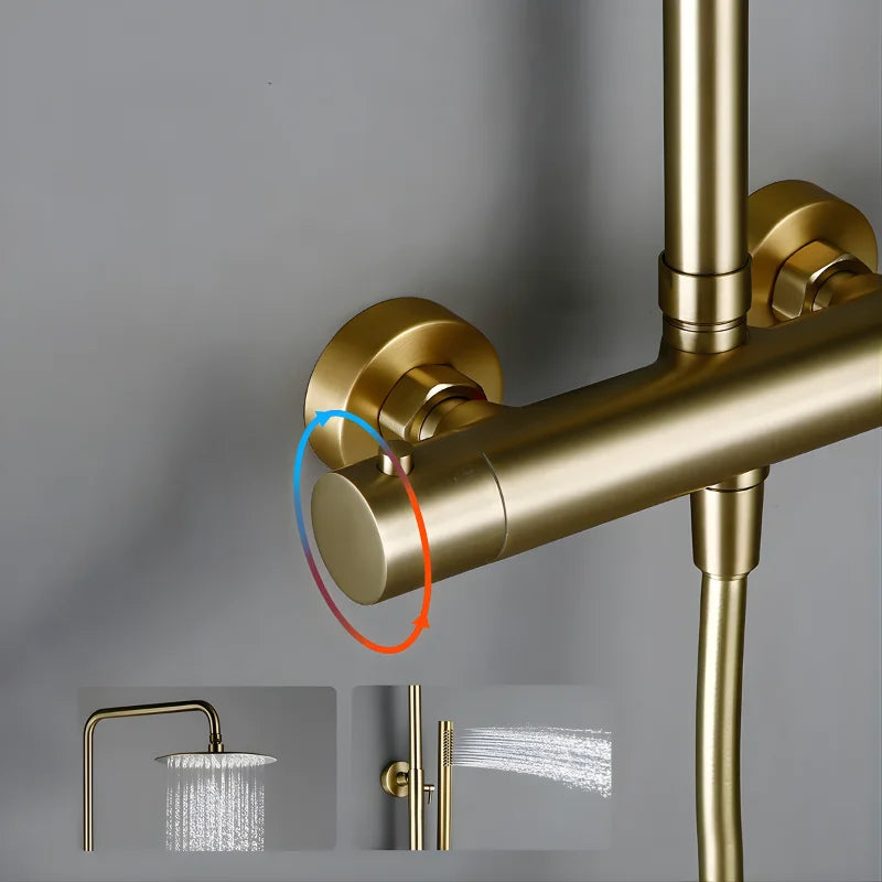 Colonne de Douche Thermostatique colonne douche thermostatique rose vue rapprochée vue 23