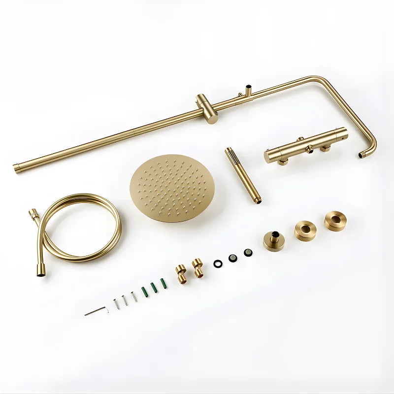Colonne de Douche Thermostatique colonne douche thermostatique rose vue latérale vue 26